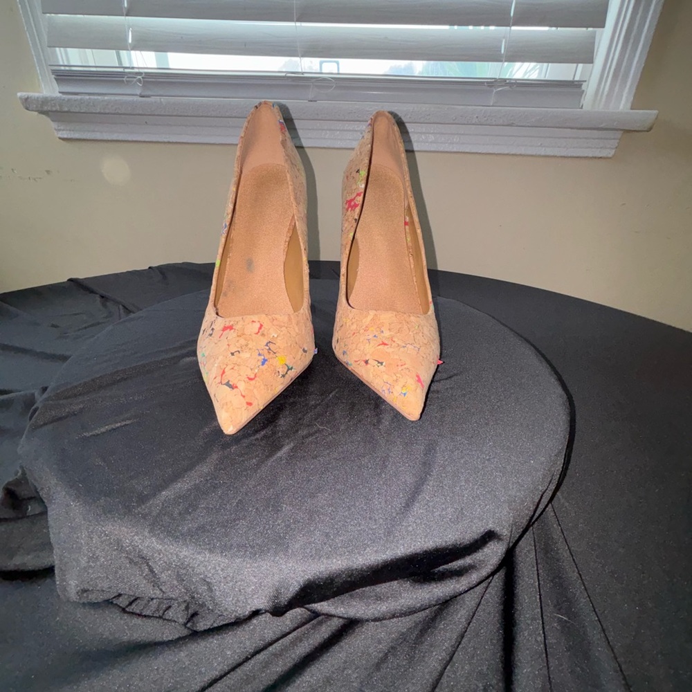 Steve Madden Stylish Multicolor Cork Heels Size7.5